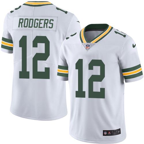 Nike Packers #12 Aaron Rodgers White Youth Stitched NFL Vapor Untouchable Limited Jersey